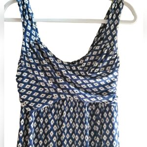 Max Studio Navy/White Maxi Dress Size S